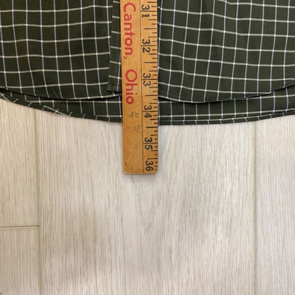 Brooks Brothers Army Green Checkered Mens XL Button Down Longsleeve - Picture 5 of 8